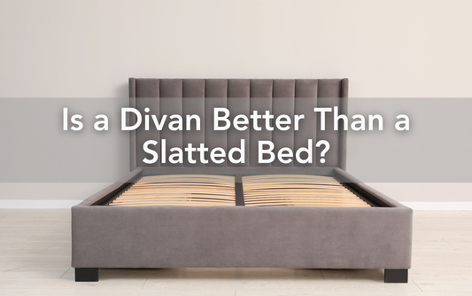 Divan Bed vs Slatted Bed – Comparing comfort, support, and durability. Find out which bed frame is best for your sleep and bedroom aesthetics