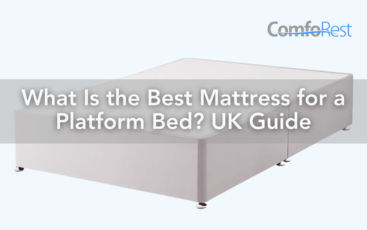 Minimalist white platform bed base by ComfoRest – ideal foundation for the best mattress for platform beds in the UK