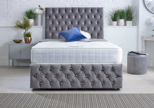 premium king size divan bed with footboard