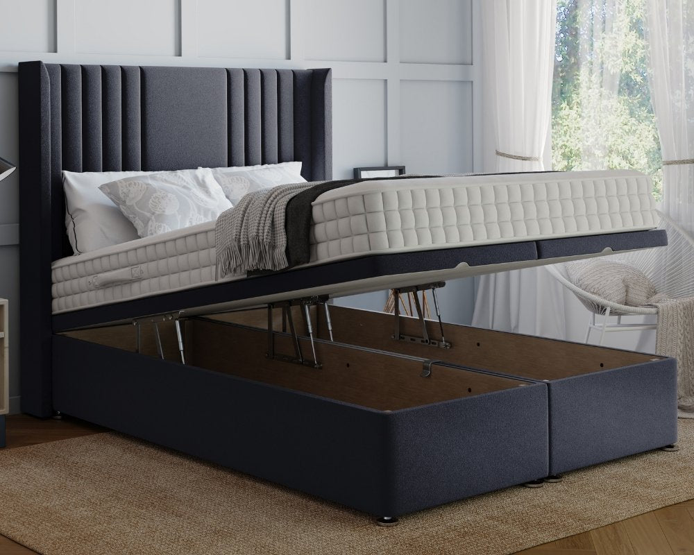 Hazel Winged Super King Ottoman Divan Bed