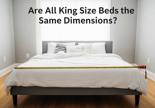 a grey king size bed with mattress