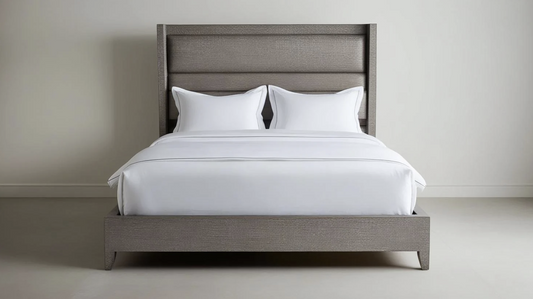 king size bed frame with large headboard