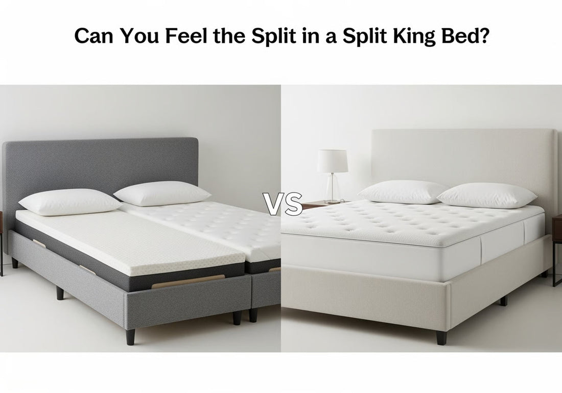 split king size bed next to a normal king size bed