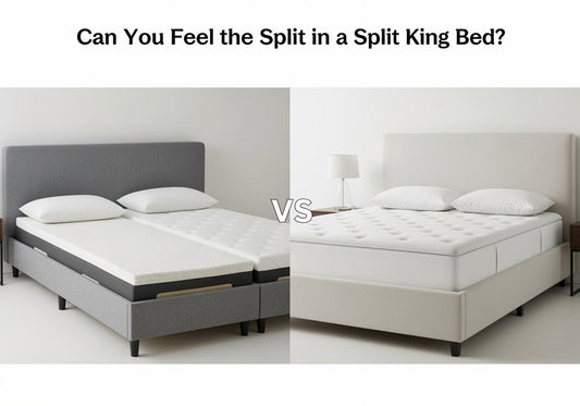 split king size bed next to a normal king size bed