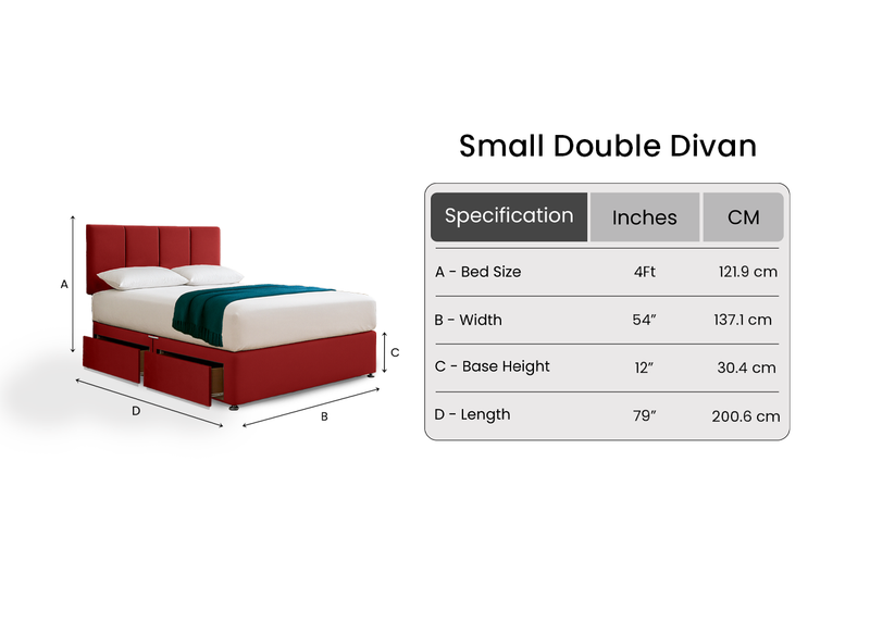 Small double Divan Bed Features