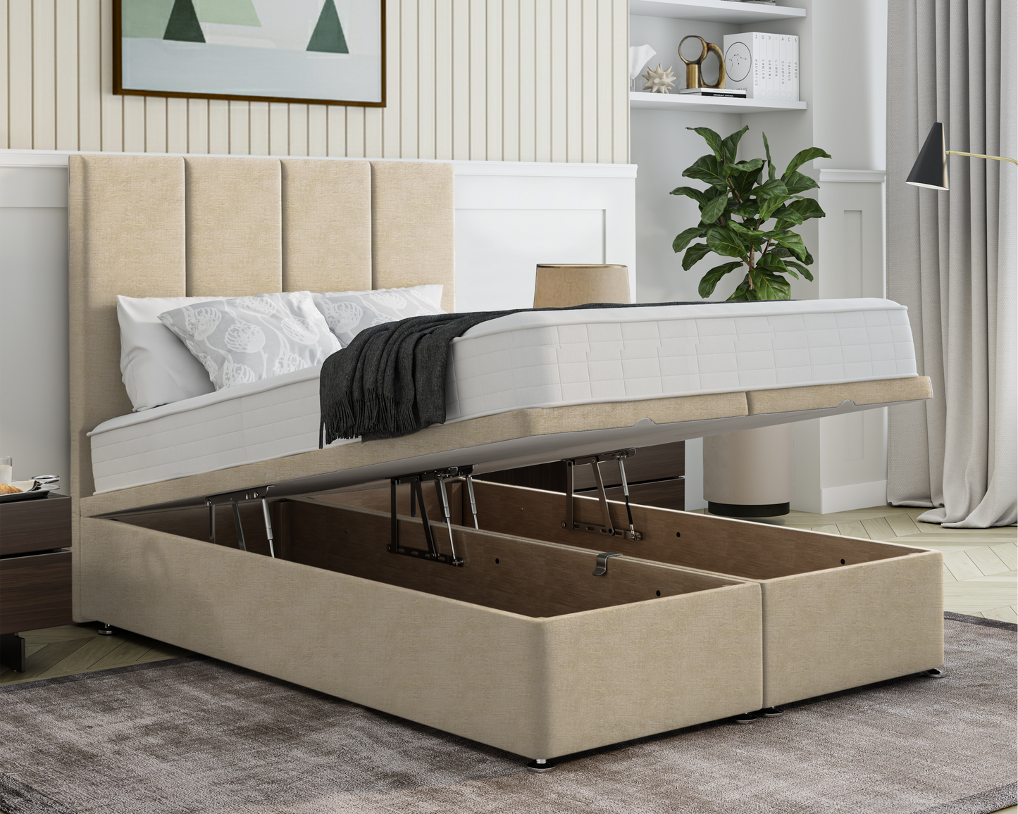 4 Panel Ottoman Bed