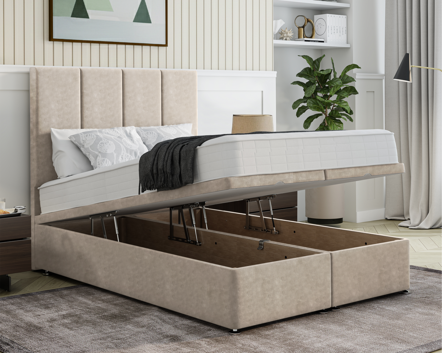 4 Panel Ottoman Bed