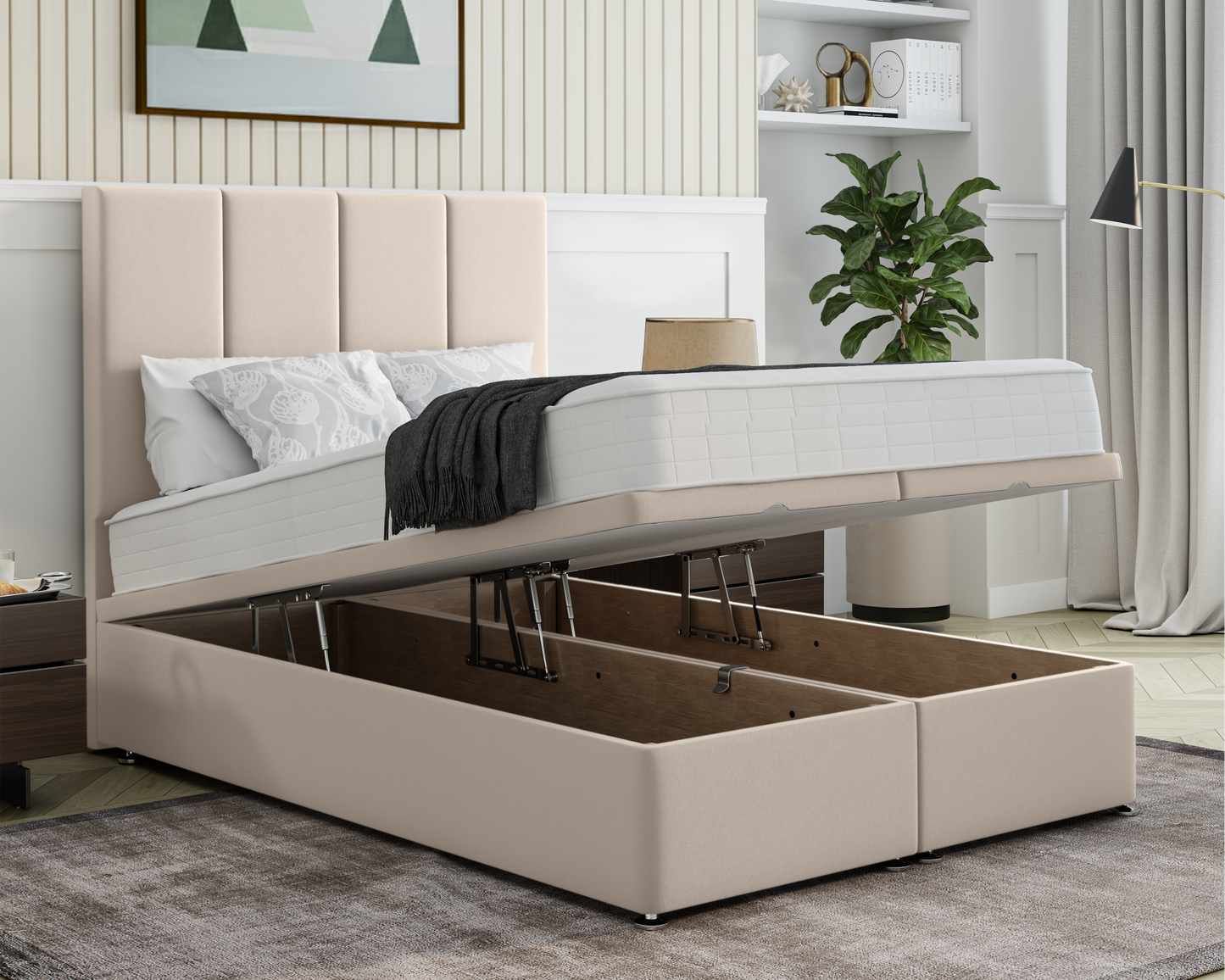 4 Panel Ottoman Bed