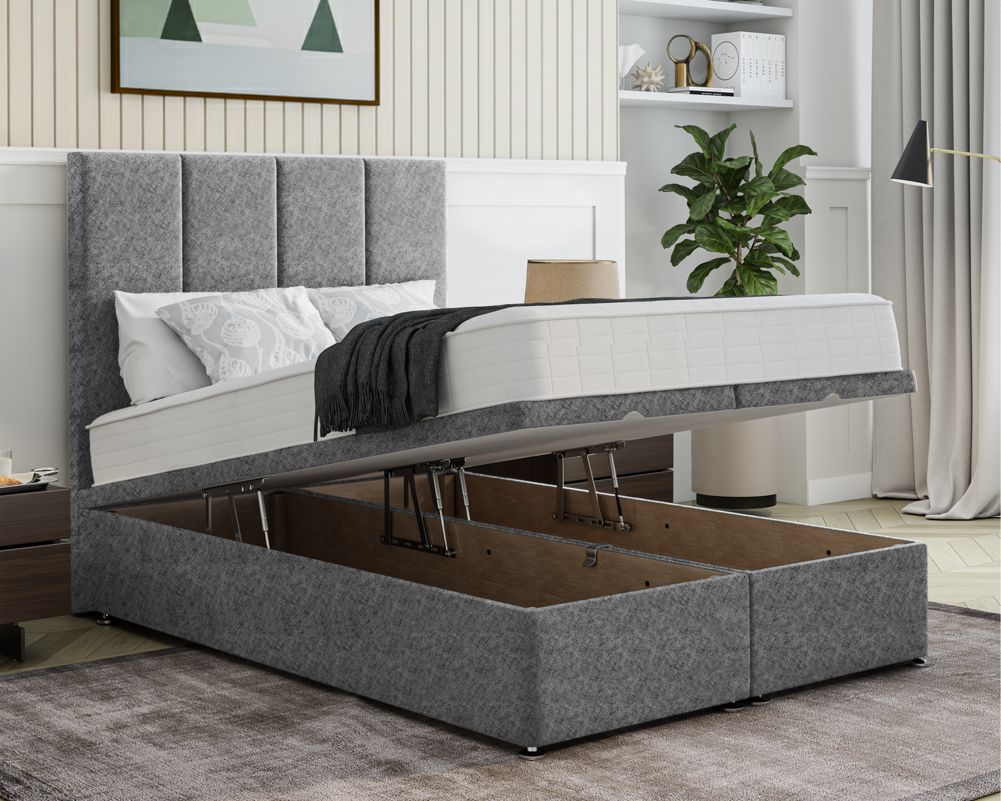 4 Panel Ottoman Bed