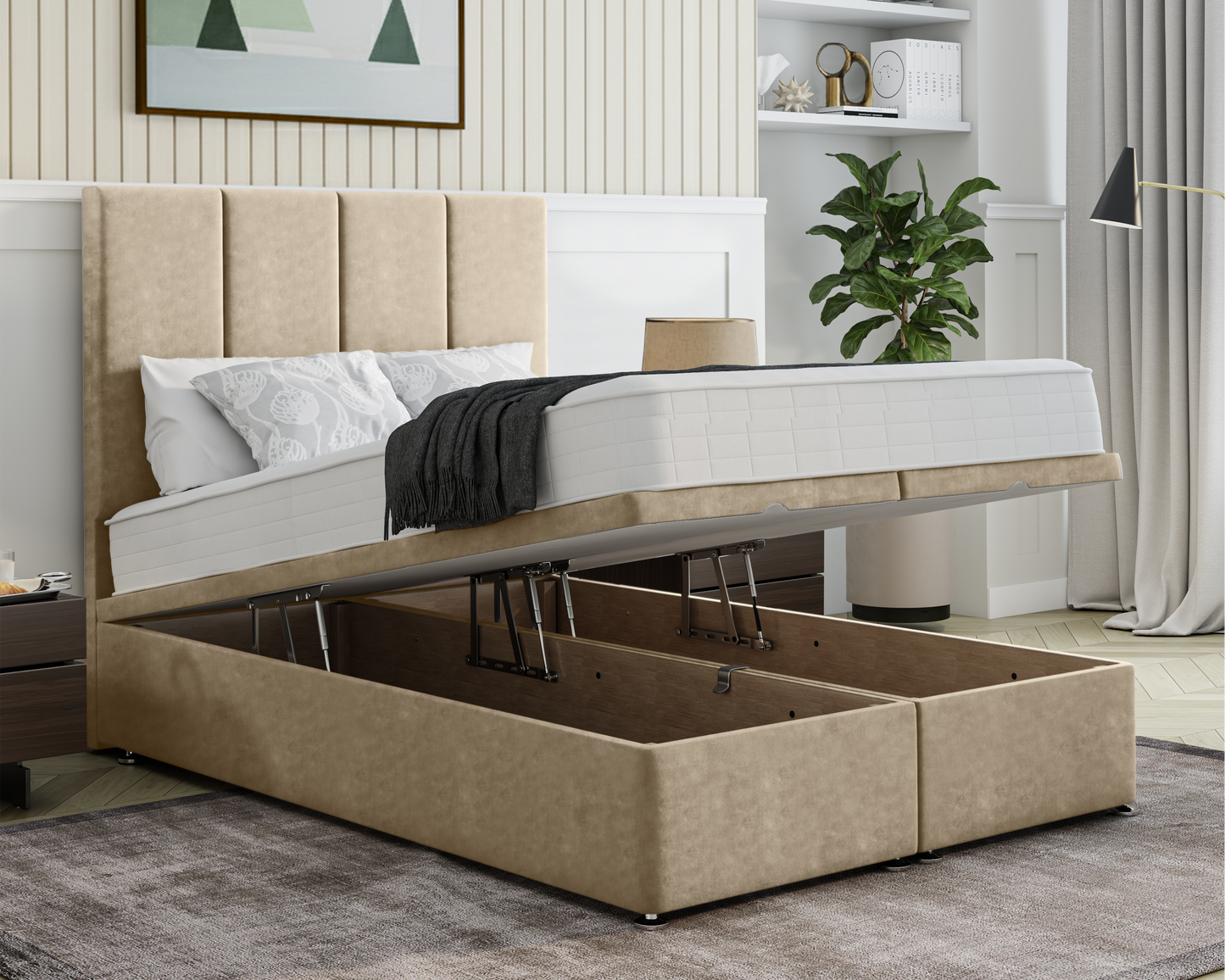 4 Panel Ottoman Bed