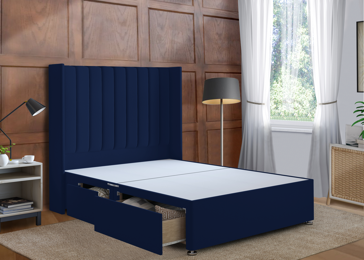 Stripe Wing Divan Bed