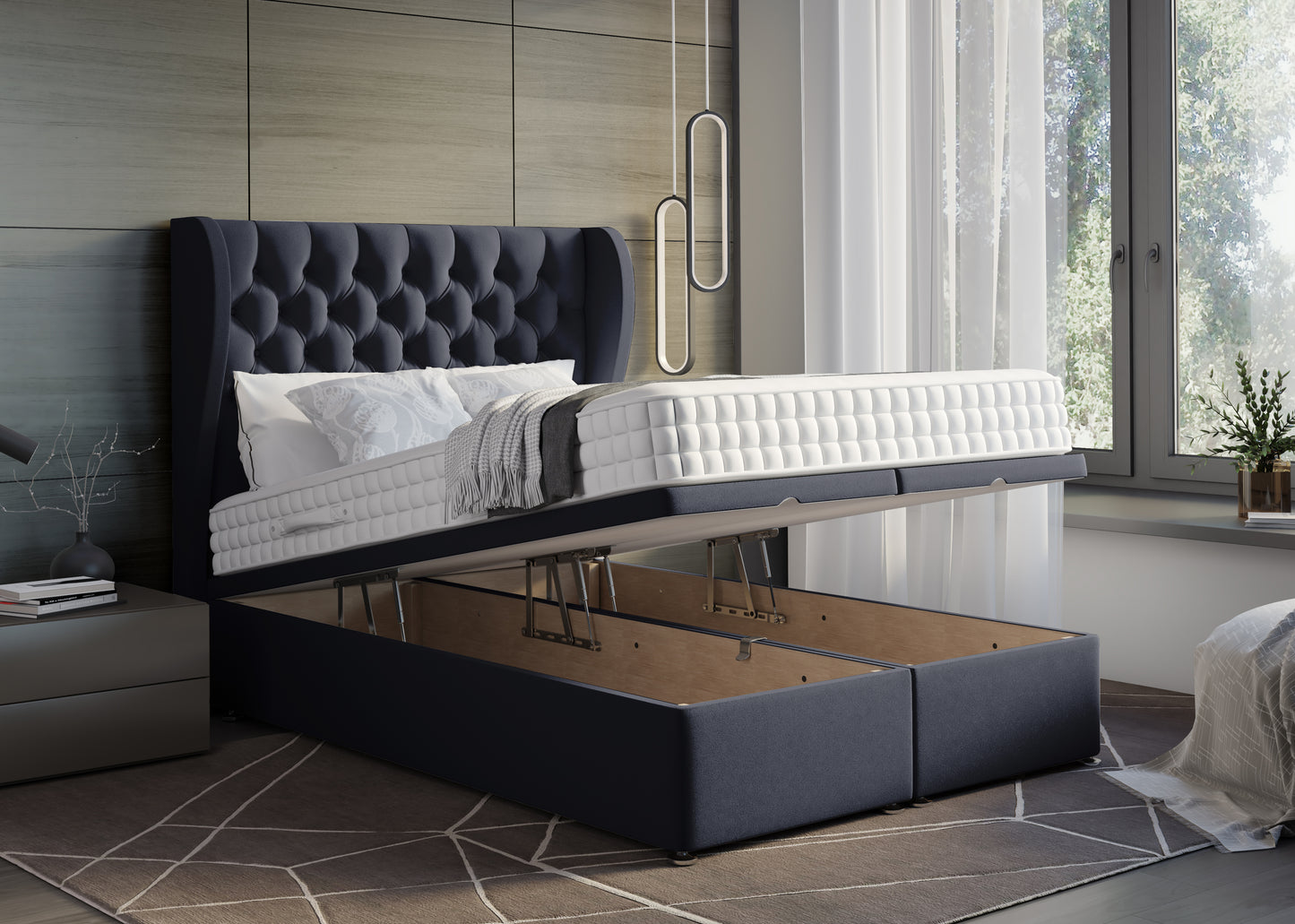 Wave Ottoman Divan Bed