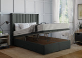 Stripe Winged Ottoman Bed