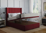 Stripe Winged Ottoman Bed