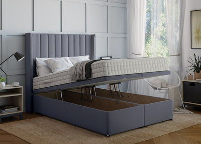 Stripe Winged Ottoman Bed