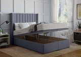 Stripe Winged Ottoman Bed