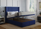 Stripe Winged Ottoman Bed