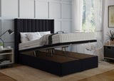 Stripe Winged Ottoman Bed