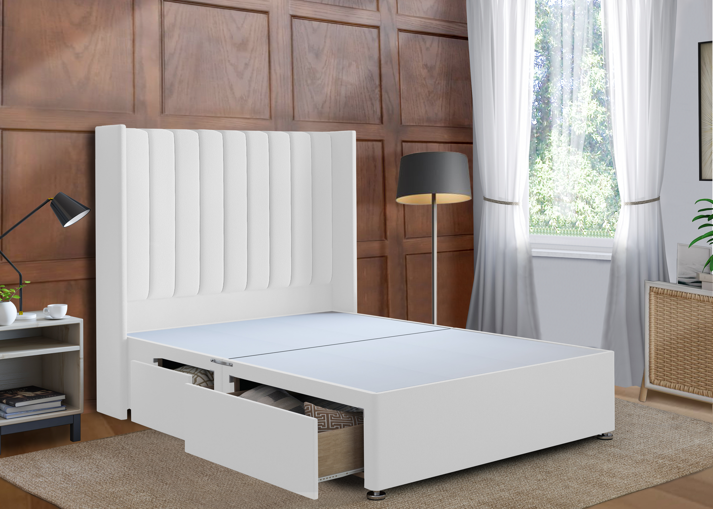Stripe Wing Divan Bed