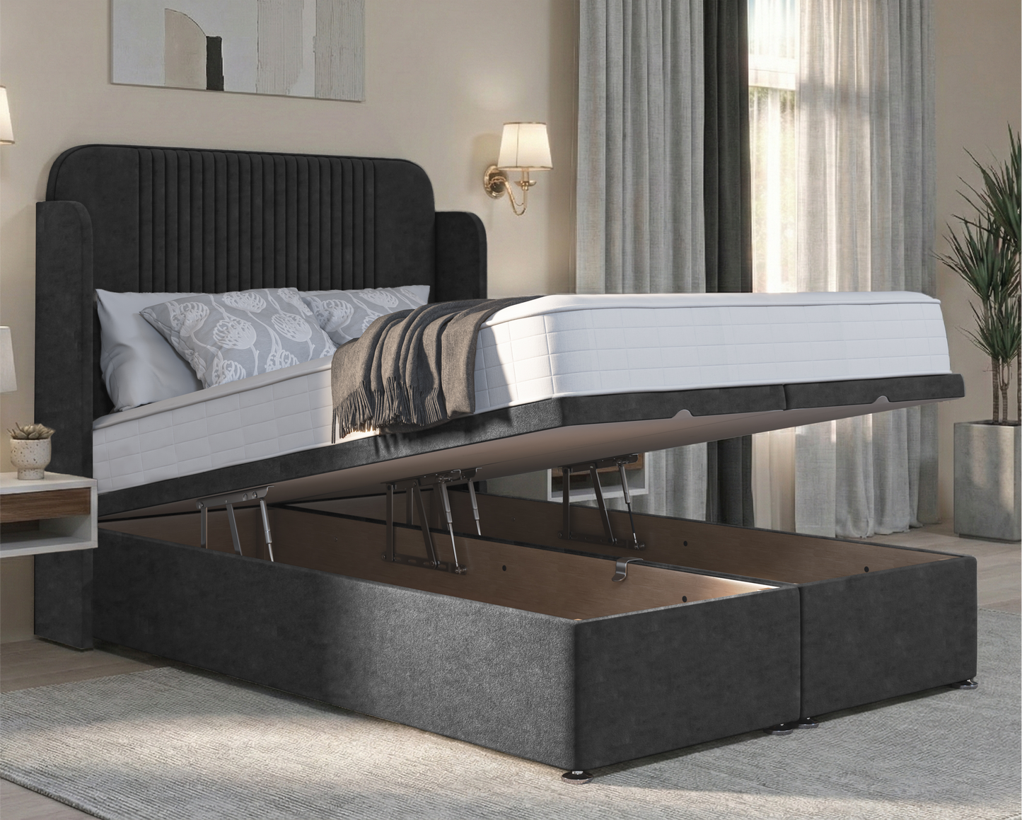 Julian Malia Wing Ottoman Bed
