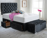 Ibex Small Double Divan Bed with Ottoman Set