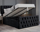 Oyster Winged Small Double Ottoman Bed