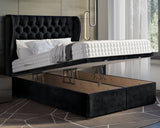 Oyster Winged Single Ottoman Divan Bed