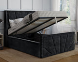 York Winged Double Ottoman Bed