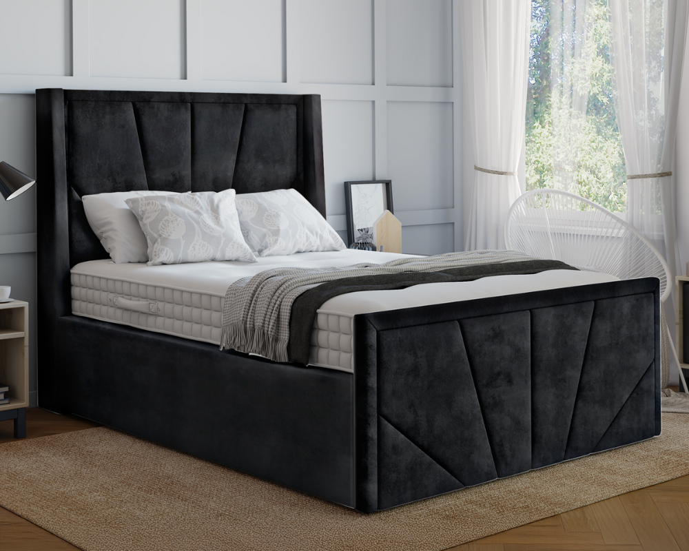 York Winged Ottoman Bed