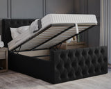 Oyster Winged Small Double Ottoman Bed