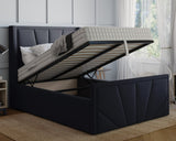 York Winged Small Double Ottoman Bed