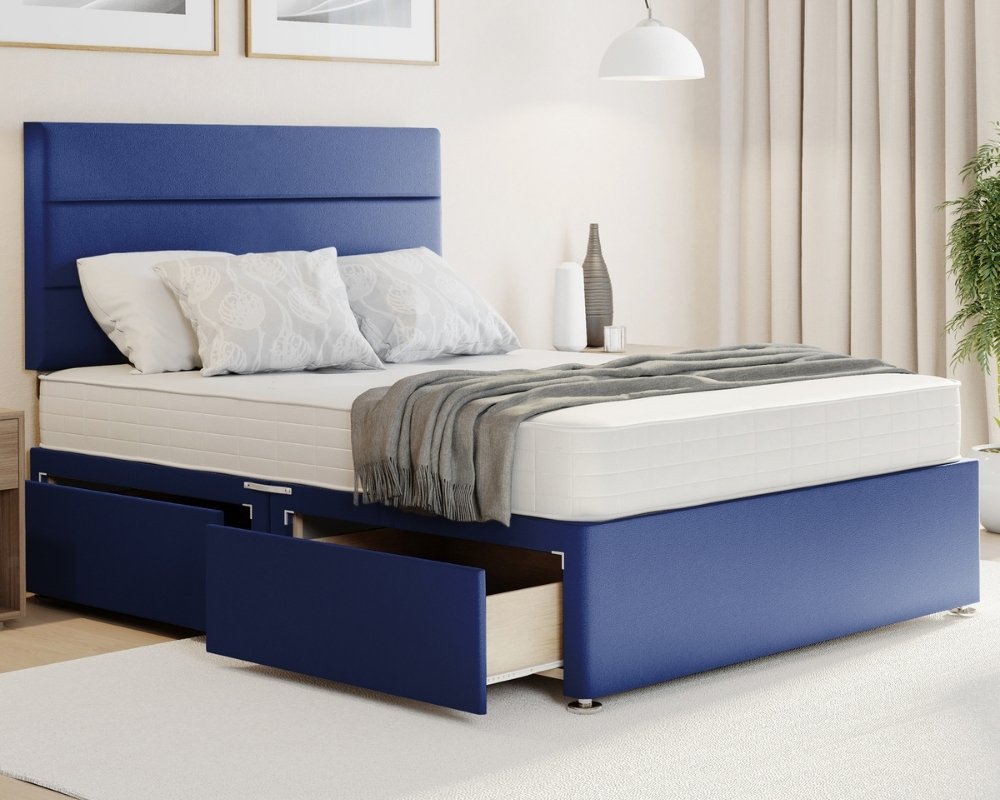 3 Linen Single Divan Bed