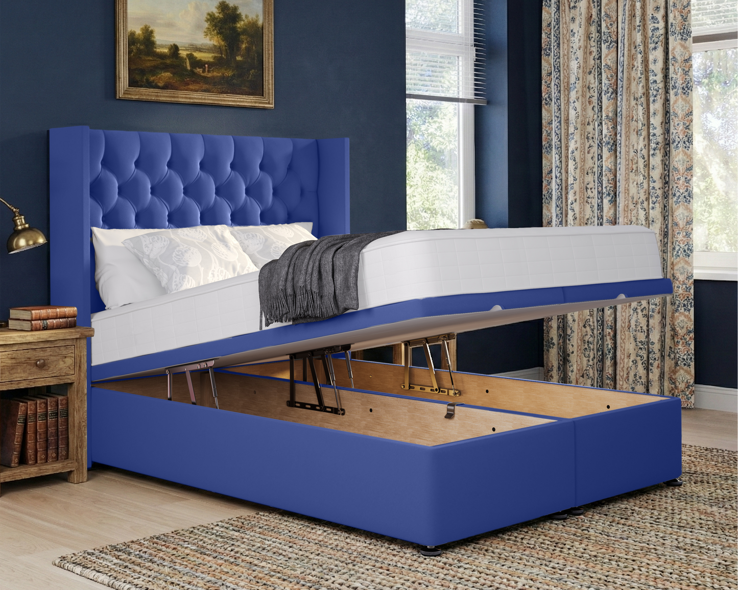 Chesterfield Wing Ottoman Divan Bed