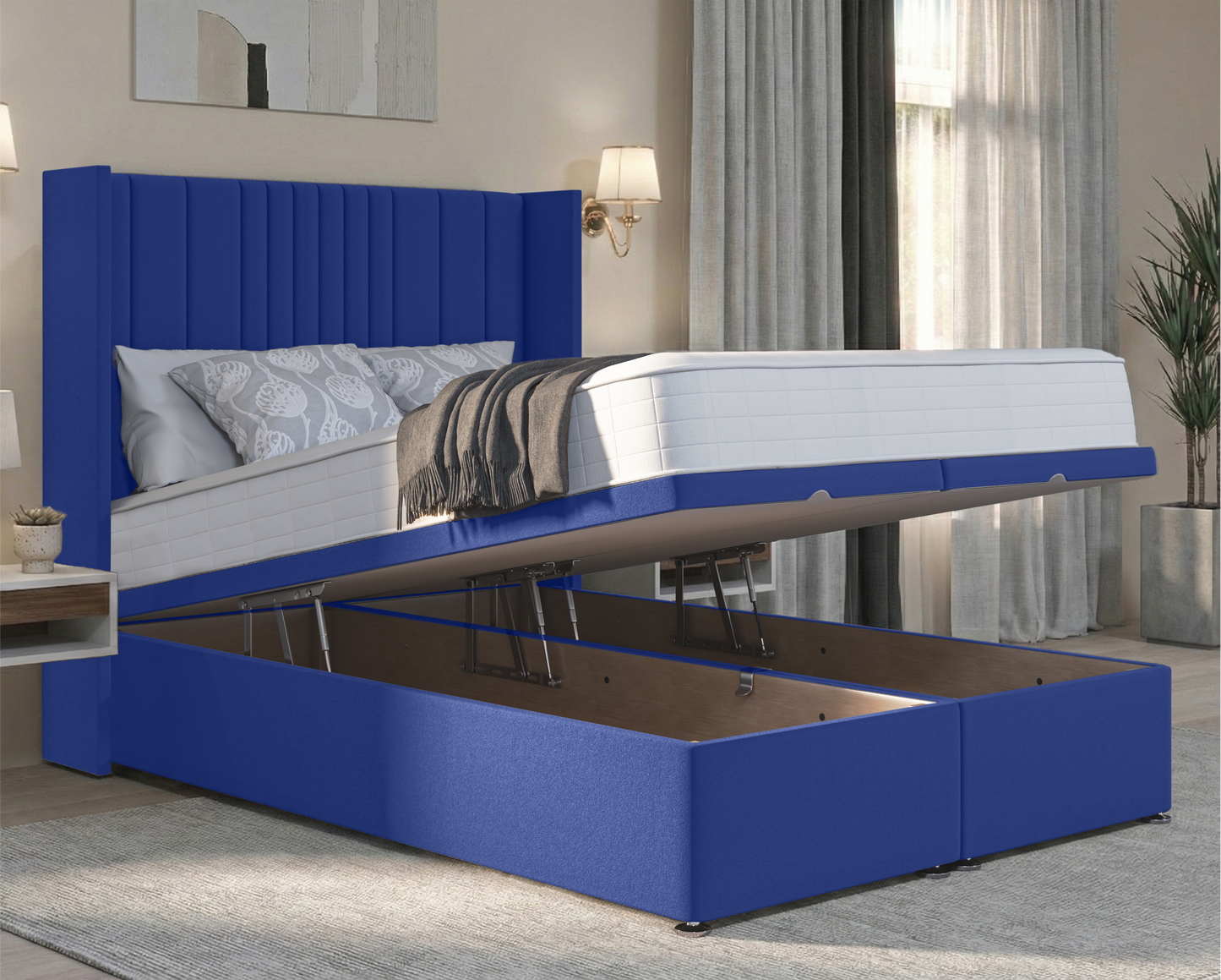Florence Winged Ottoman Divan Bed