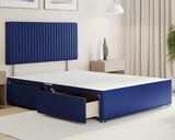 blue malia divan bed with drawers without mattress
