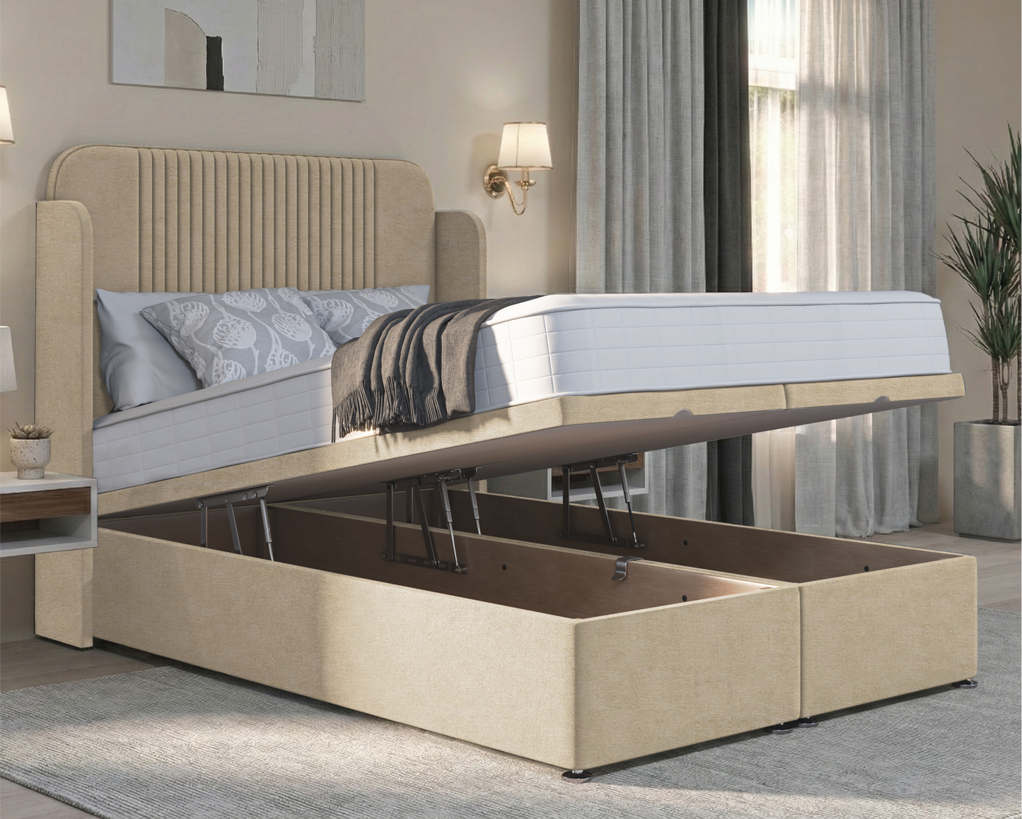 Julian Malia Wing Ottoman Bed