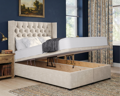 Chesterfield Wing Ottoman Divan Bed