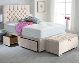 Ibex Small Double Divan Bed with Ottoman Set