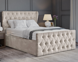 Oyster Winged Ottoman Bed