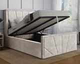 York Winged Double Ottoman Bed