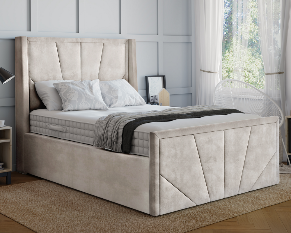 York Winged Ottoman Bed
