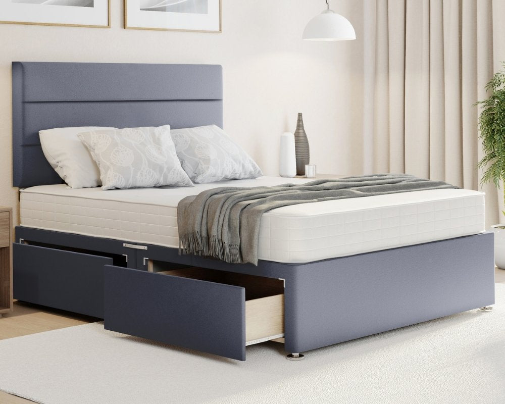 3 Linen Single Divan Bed
