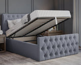 Oyster Winged Small Double Ottoman Bed