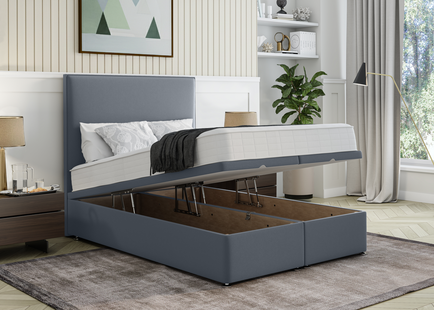 Plain Ottoman Divan Bed