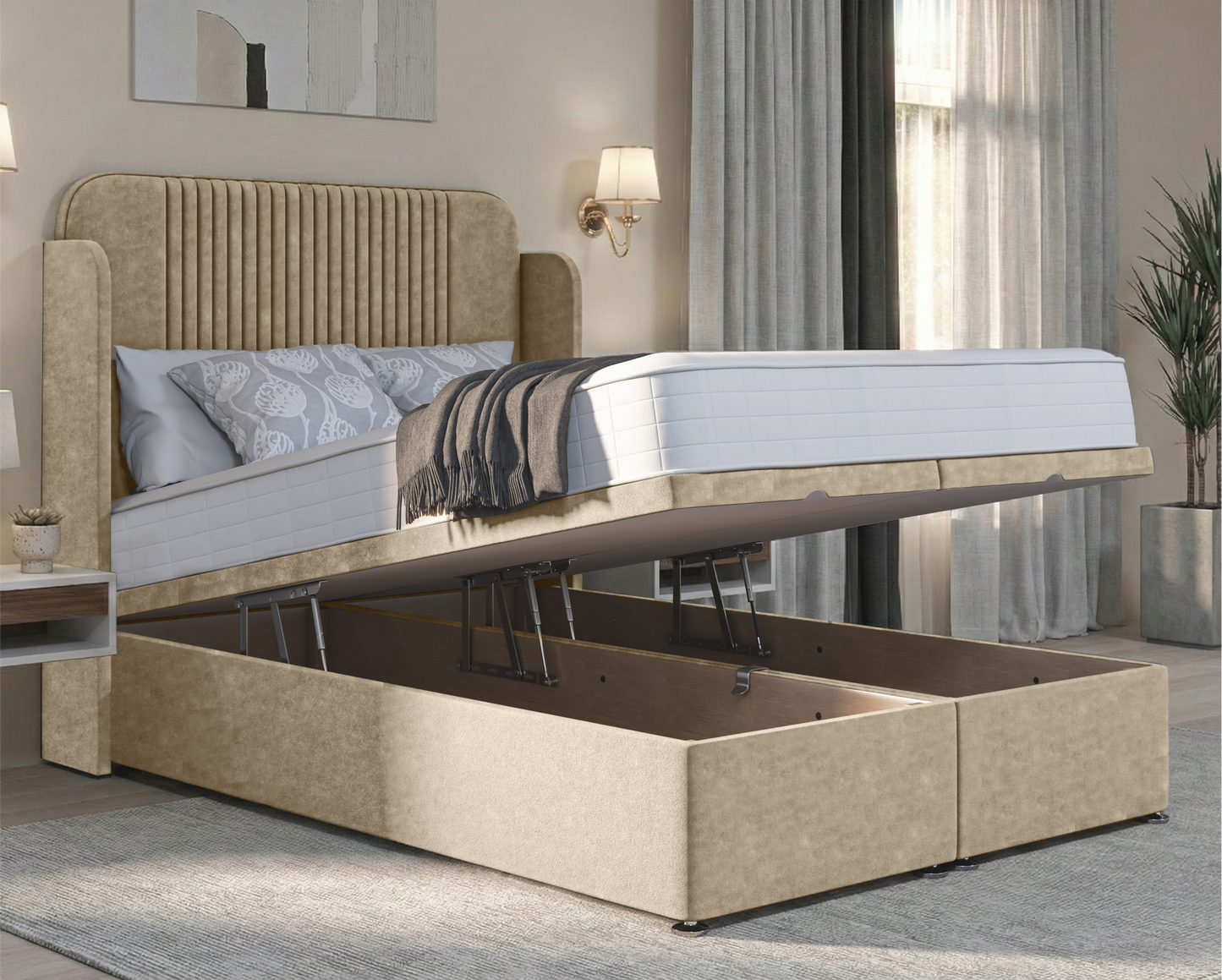 Julian Malia Wing Ottoman Bed
