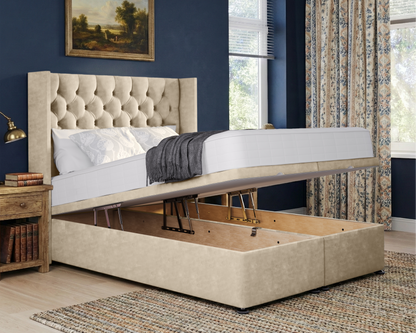 Chesterfield Wing Ottoman Divan Bed