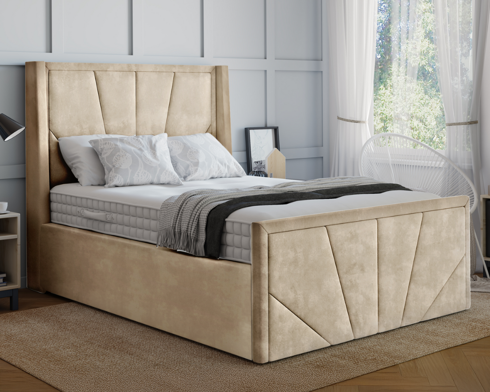 York Winged Ottoman Bed