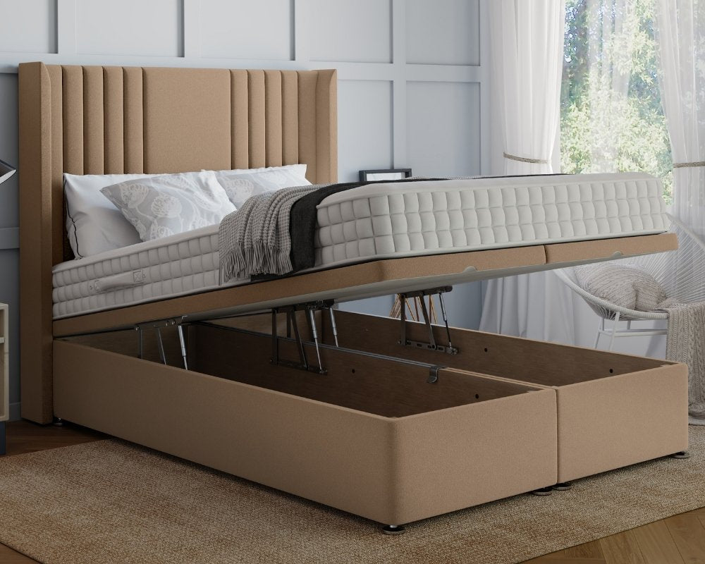 Hazel Winged Double Ottoman Divan Bed
