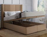 Hazel Winged Small Double Ottoman Divan Bed
