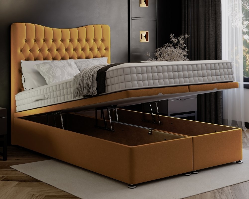 Wave Single Ottoman Divan Bed